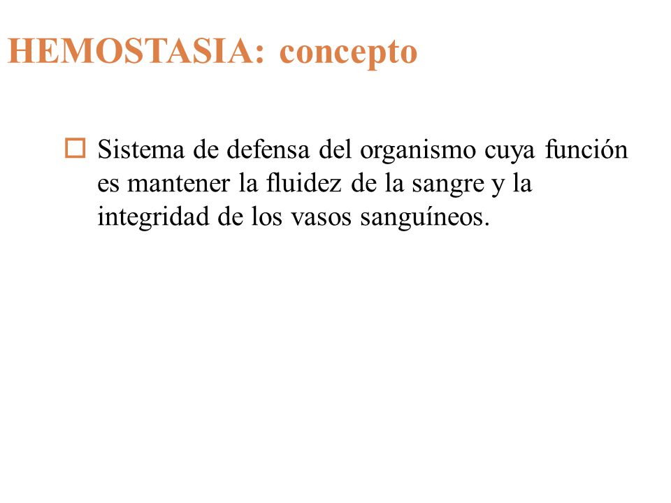 Hemostasia concepto